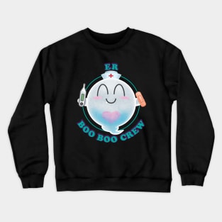 ER Boo Boo Crew Nursing Halloween Kawaii Ghost Nurse Costume Crewneck Sweatshirt